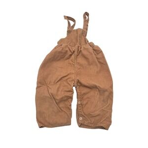Read Vintage Thomas Tan Brown Corduroy Bib Overalls Kids Size XL Snap Inseam